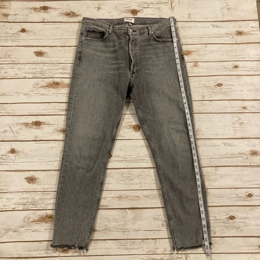 AGOLDE Nico High Rise Slim Risk Gray Wash Jeans Size 33